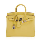 Birkin 25 Bag Jaune Poussin Togo Leather with Palladium Hardware