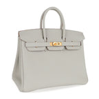 Birkin 25 Bag Gris Perle Togo Gold Hardware