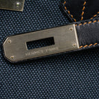 Birkin 35 Ghillies Denim Fonce Toile / Black Evercalf Bag Limited Edition