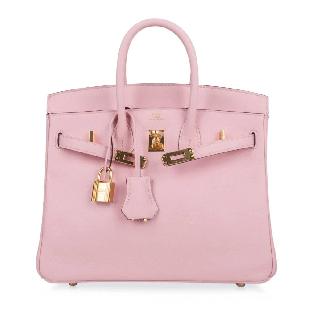 Birkin 25 Bag Rose Sakura Swift Gold Hardware Rare