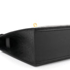Kelly Pochette Black Ostrich Clutch Gold Hardware