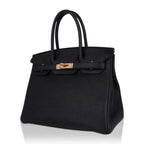 Birkin 30 Bag Black Togo Leather with Rose Gold Hardware