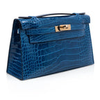 Kelly Pochette Mykonos Alligator Gold Hardware