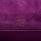 Kelly Pochette Doblis (Suede) Violet Purple Clutch Bag Gold