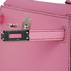 Mini Kelly 20 Sellier Bag in 5P Pink Bubblegum Epsom Leather with Palladium Hardware