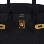 Birkin 25 Bag Black Togo Leather with Gold Hardware