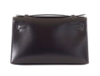 Kelly Pochette Clutch Bag Limited Edition So Black Box Leather Very Rare