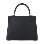 Kelly 25 Bag Black Togo Palladium Hardware (Retourne)