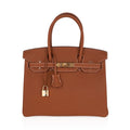 Birkin 30 Bag Gold Togo Leather Gold Hardware