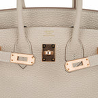 Birkin 25 Bag Craie Togo Leather with Rose Gold Hardware
