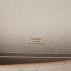 Kelly Pochette Gris Perle Ostrich Gold Hardware