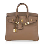 Birkin 25 Beige De Weimar Veau Jonathan Leather Gold Hardware