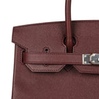 Birkin 30 Bag Bordeaux Epsom Palladium Hardware