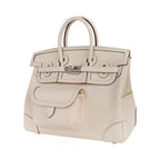 Birkin 25 Cargo Nata Toile Goeland Bag Swift Leather Trim Limited Edition