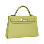 Mini Kelly 20 Bag Sellier Jaune Bourgeon Chevre Leather with Palladium Hardware