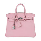 Birkin 25 Bag Rose Sakura Palladium Hardware Rare
