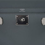 Kelly Depeches 25 Pouch Vert Amande Epsom Palladium Hardware New