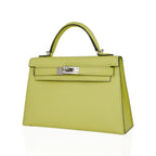 Mini Kelly 20 Bag Sellier Jaune Bourgeon Chevre Leather with Palladium Hardware