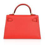 Kelly 20 Mini Sellier Bag Rouge Tomate Epsom Gold Hardware