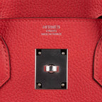 Verso Birkin 30 Bag Rouge Tomate & Natural Sable Togo Leather with Palladium Hardwre
