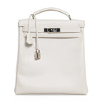 Kelly Ado 28 Bag White Evergrain Palladium Hardware