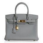 Birkin 30 Bag Gris Mouette Gold Hardware Togo Leather
