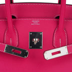 Birkin 30 Bag Rose Tyrien Candy Epsom Limited Edition Palladium