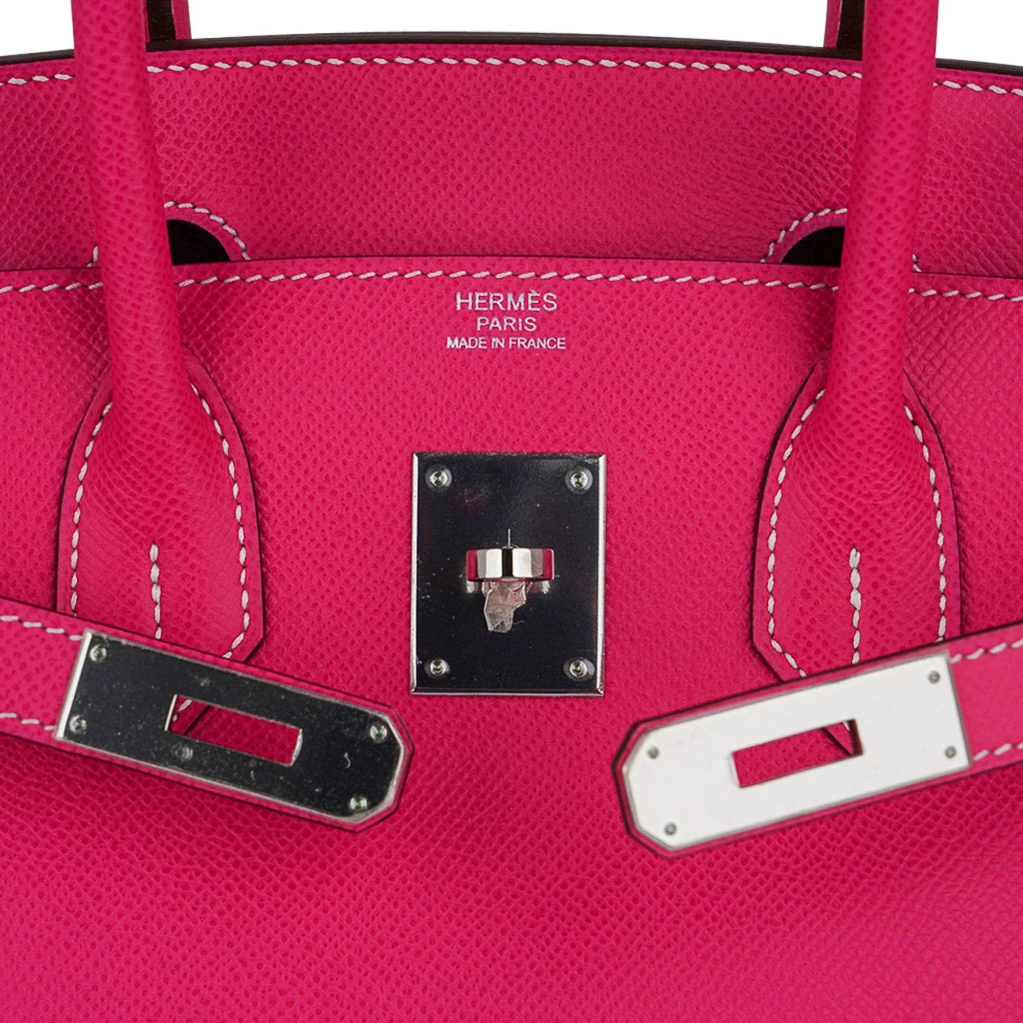 Birkin 30 Bag Rose Tyrien Candy Epsom Limited Edition Palladium