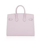 Birkin 25 Bag Sellier Mauve Pale Epsom Leather with Palladium Hardware