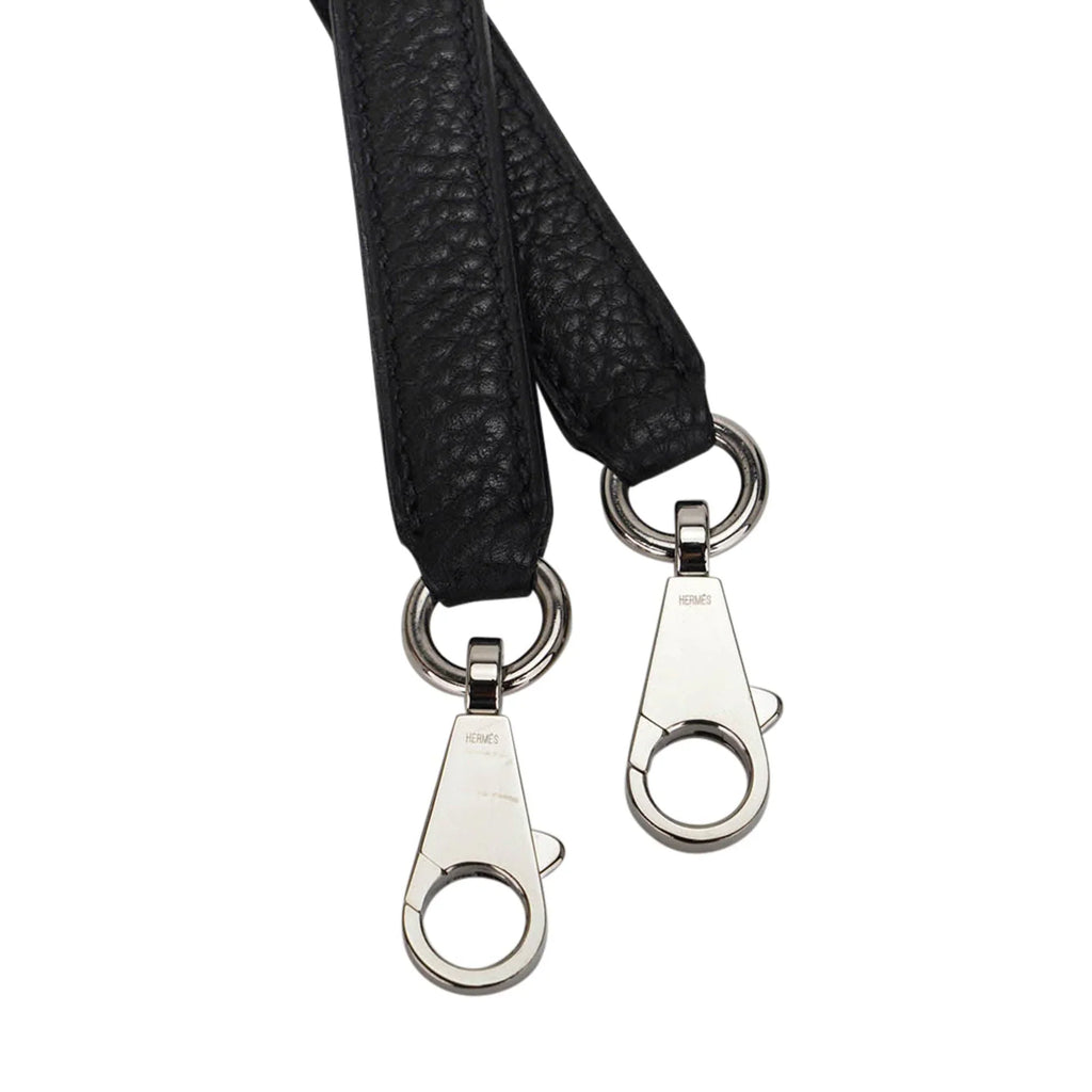 Kelly 32 Retourne Bag Black Togo Leather with Palladium Hardware
