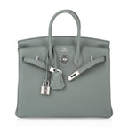 Birkin 25 Bag Vert Amande Togo Palladium Hardware