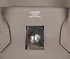 Birkin 30 Bag Gris Asphalte Togo Palladium Hardware