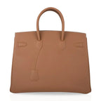Shadow Birkin 35 Bag Limited Edition Gold Evercalf Leather New