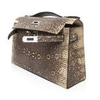 Kelly Pochette Bag Ombre Lizard Clutch Palladium Hardware Very Rare