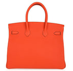 Birkin 35 Bag Feu Orange Togo Gold Hardware