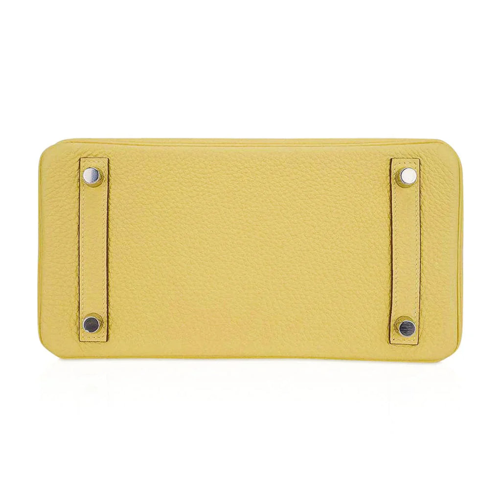 Birkin 25 Bag Jaune Poussin Togo Leather with Palladium Hardware