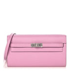 Kelly To Go Wallet Mauve Sylvestre Epsom Palladium Hardware