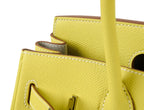 Birkin 30 Bag Rare Lime Candy Limited Edition Gris Perle Interior Palladium