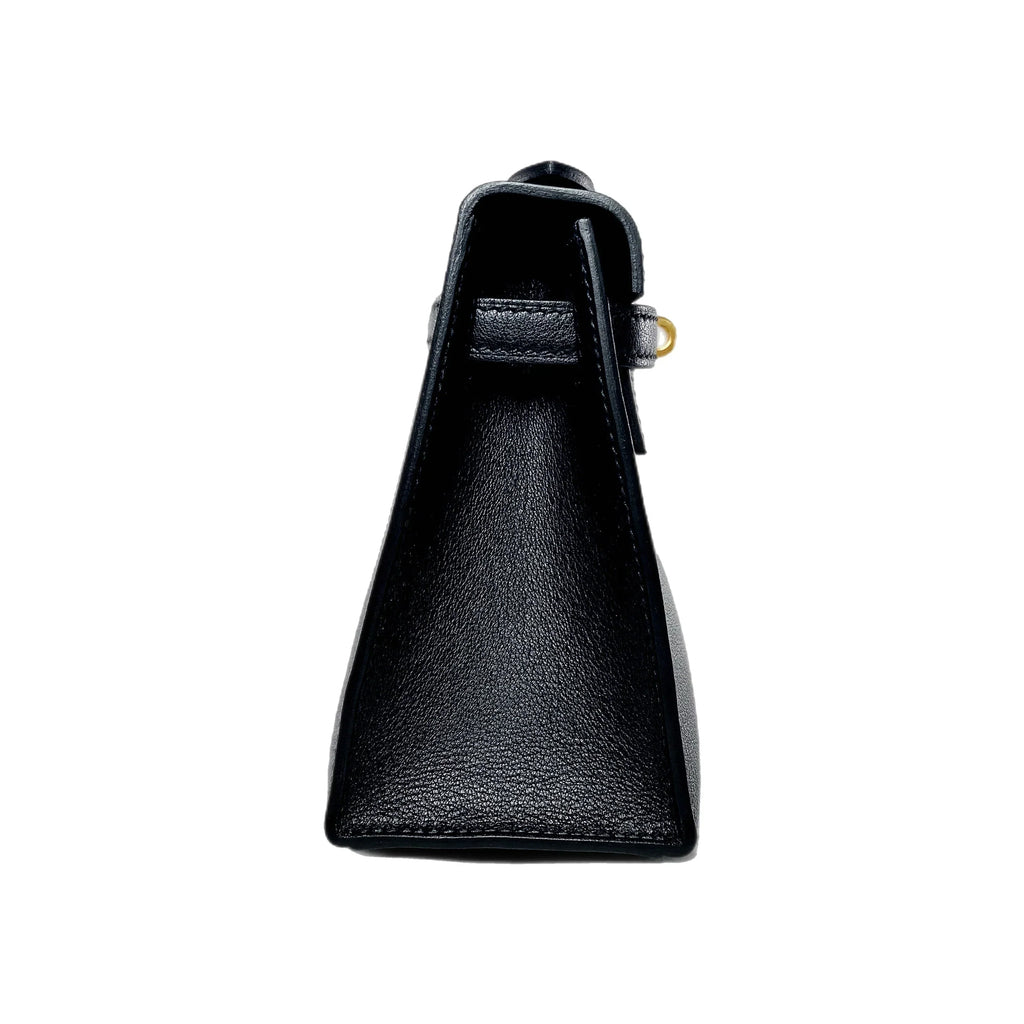 Kelly Pochette Noir Madame Gold Hardware