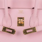 Birkin 25 Bag Rose Sakura Swift Gold Hardware Rare
