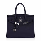 Birkin 30 Bag Indigo Epsom Palladium Hardware New w/ Box