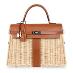 Kelly 35 Bag Picnic Wicker / Osier Palladium Hardware Limited Edition