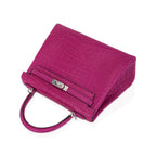 Kelly 25 Retourne Bag Rose Scheherazade Matte Alligator with Palladium Hardware