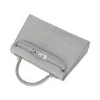 Limited Edition Mini Kelly 20 Sellier Matte Gris Perle Alligator Bag Palladium Hardware