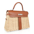 Kelly 35 Bag Picnic Wicker / Osier Palladium Hardware Limited Edition