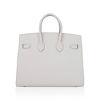 Birkin Sellier 25 Bag Gris Pale Epsom Leather with Palladium Hardware