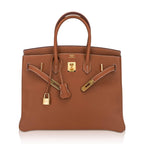 Birkin 35 Bag Gold Togo Leather with Gold Hardware