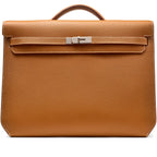 Kelly Depeches 36 Briefcase Gold Epsom horizontal FR trendy frosted leather casual bag