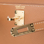 Mini Kelly 20 Bag Sellier Gold Epsom Leather with Gold Hardware