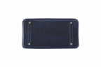 Birkin 35 Bag (Bleu) Blue Marine Coveted Rare Box Leather Palladium